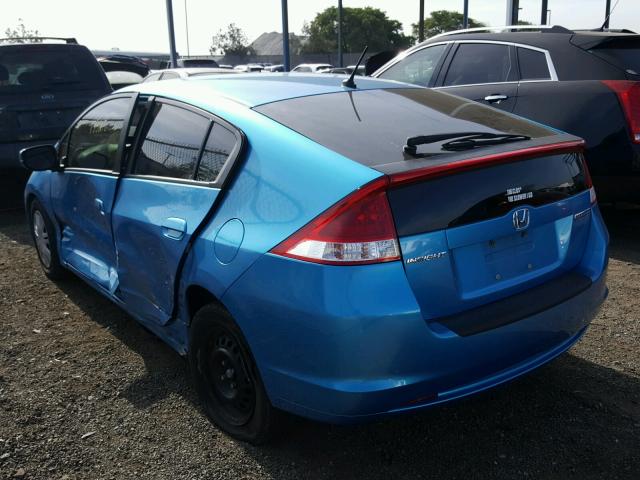 JHMZE2H58AS026841 - 2010 HONDA INSIGHT LX BLUE photo 3