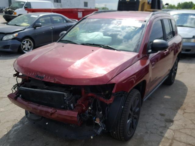 1C4NJCBA3FD295705 - 2015 JEEP COMPASS SP BURGUNDY photo 2
