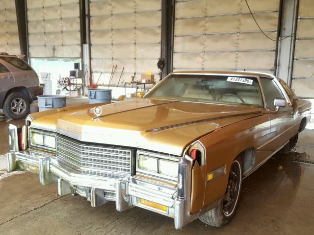 6L47T7Q158025 - 1977 CADILLAC EL DORADO GOLD photo 2