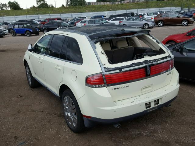 2LMDU68C88BJ12384 - 2008 LINCOLN MKX CREAM photo 3