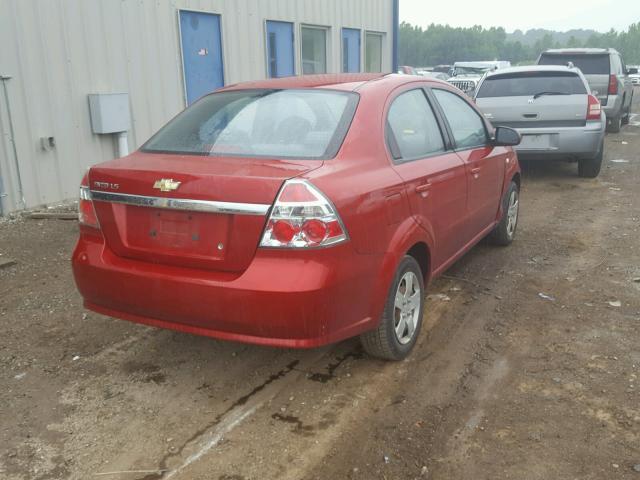 KL1TD56628B212383 - 2008 CHEVROLET AVEO BASE Qırmızı foto 4