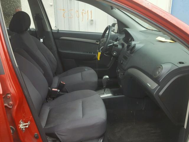 KL1TD56628B212383 - 2008 CHEVROLET AVEO BASE Qırmızı foto 5