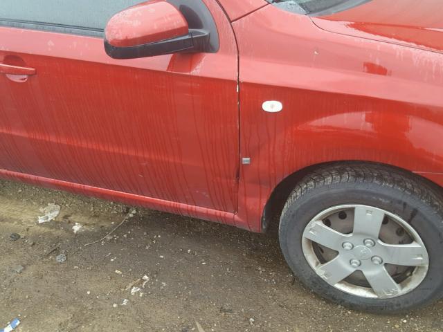 KL1TD56628B212383 - 2008 CHEVROLET AVEO BASE Qırmızı foto 9