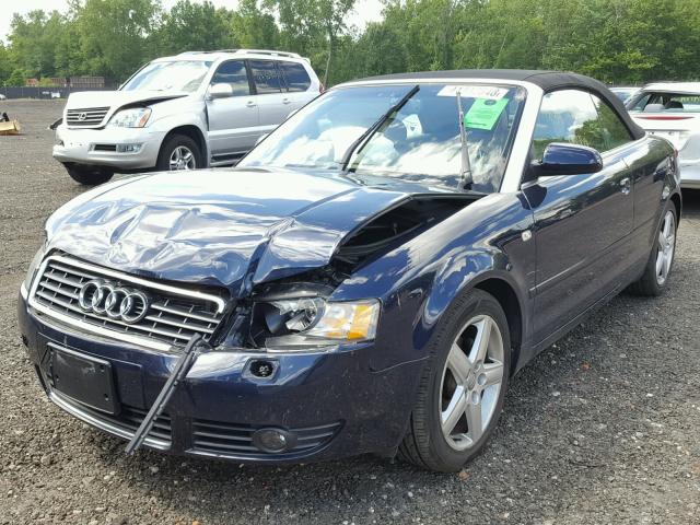 WAUAC48H75K015665 - 2005 AUDI A4 1.8 CAB BLUE photo 2