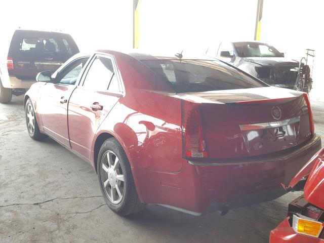 1G6DF577980204410 - 2008 CADILLAC CTS RED photo 3