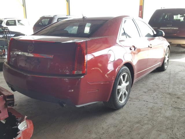 1G6DF577980204410 - 2008 CADILLAC CTS RED photo 4