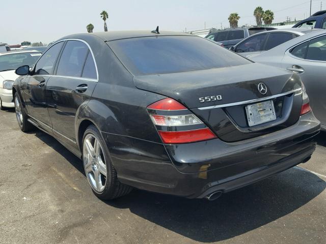 WDDNG71X27A094317 - 2007 MERCEDES-BENZ S 550 BLACK photo 3