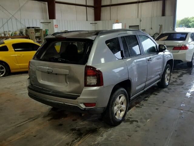 1C4NJCBA2FD104792 - 2015 JEEP COMPASS SP SILVER photo 4