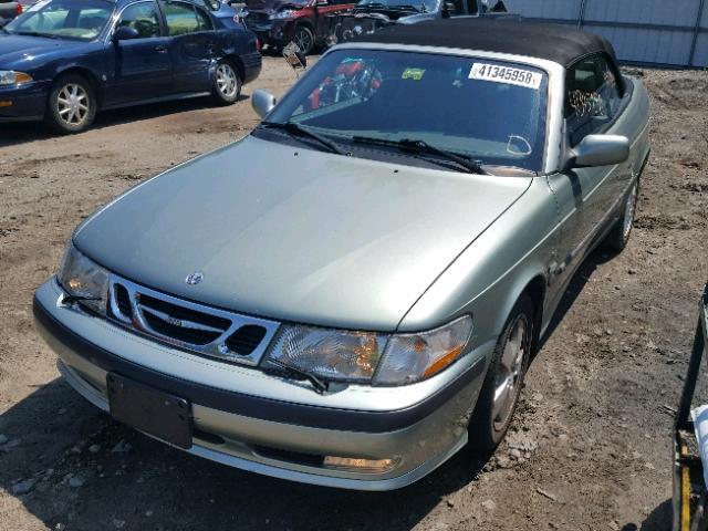 YS3DF78K427012671 - 2002 SAAB 9-3 SE GREEN photo 2