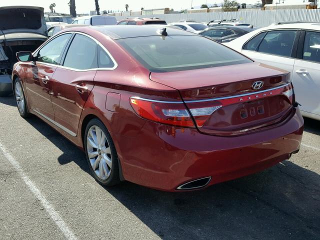 KMHFH4JG3DA200565 - 2013 HYUNDAI AZERA GLS RED photo 3