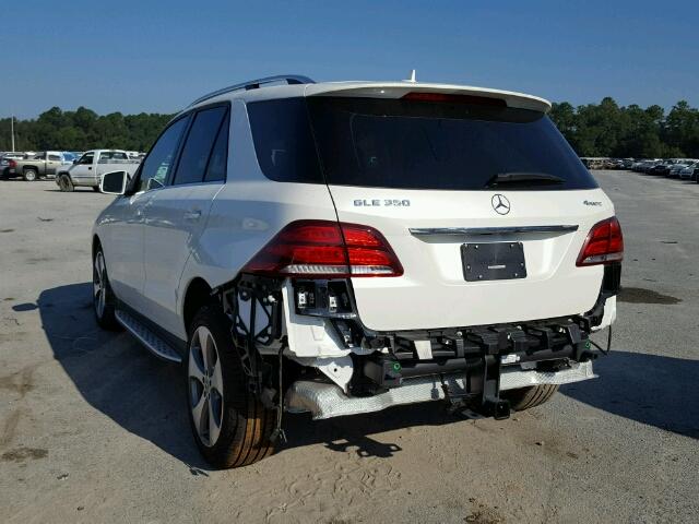 4JGDA5HB6HA992096 - 2017 MERCEDES-BENZ GLE 350 4M WHITE photo 3