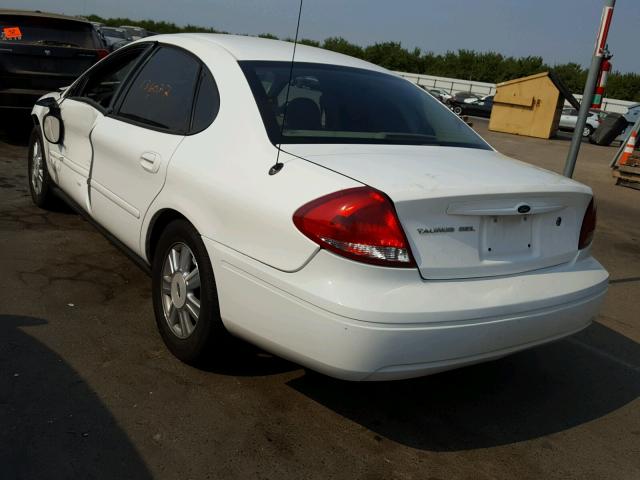 1FAFP56U57A127124 - 2007 FORD TAURUS SEL WHITE photo 3