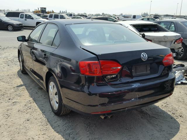 3VW2K7AJ4DM364652 - 2013 VOLKSWAGEN JETTA BASE Սև լուսանկար 3