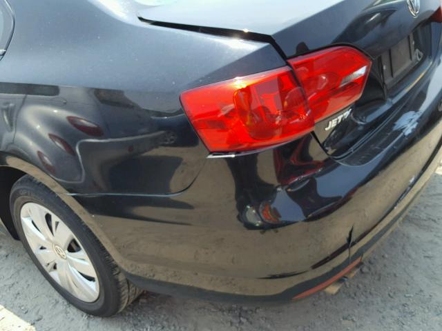 3VW2K7AJ4DM364652 - 2013 VOLKSWAGEN JETTA BASE Սև լուսանկար 9