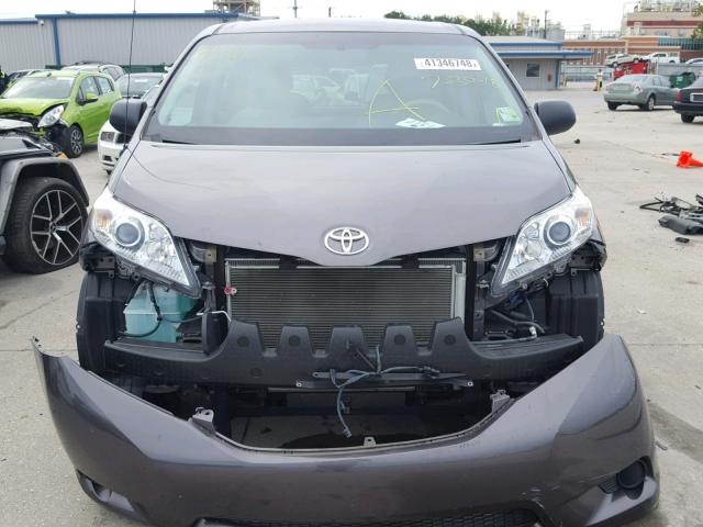 5TDZK3DC6ES482355 - 2014 TOYOTA SIENNA BAS GRAY photo 9