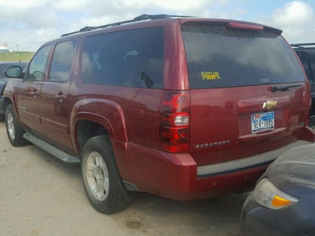 1GNUKJE36AR159372 - 2010 CHEVROLET SUBURBAN K MAROON photo 3