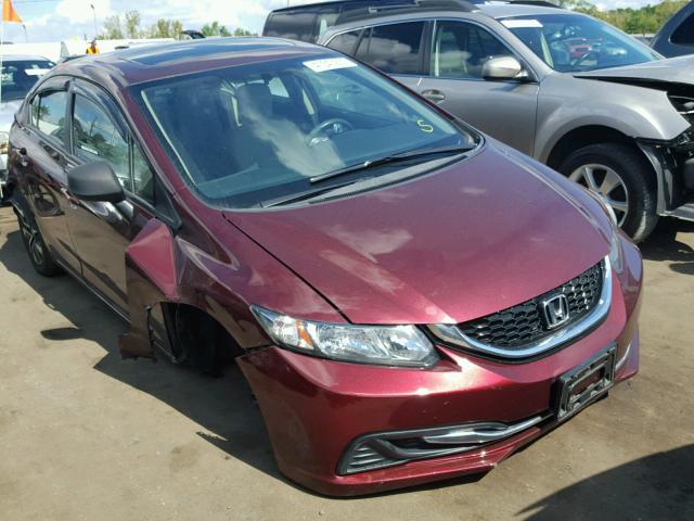 19XFB2F89DE225530 - 2013 HONDA CIVIC EX BURGUNDY photo 1