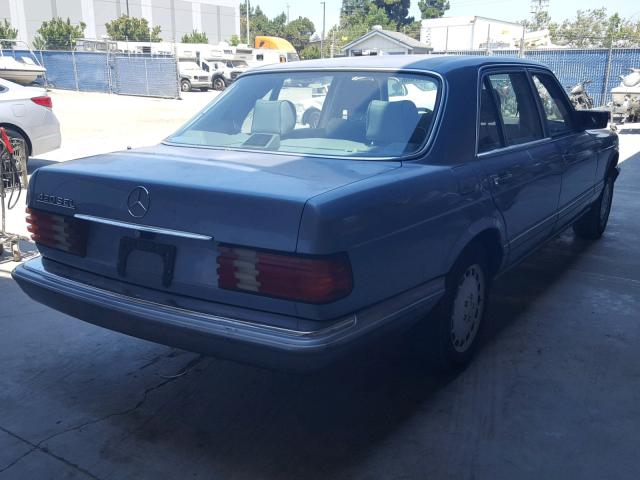 WDBCA35D2HA303454 - 1987 MERCEDES-BENZ 420 SEL BLUE photo 4