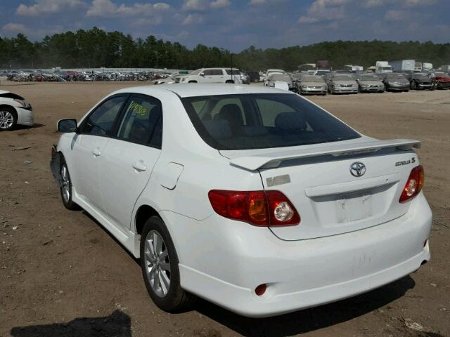 2T1BU4EE1AC366114 - 2010 TOYOTA COROLLA BA WHITE photo 3