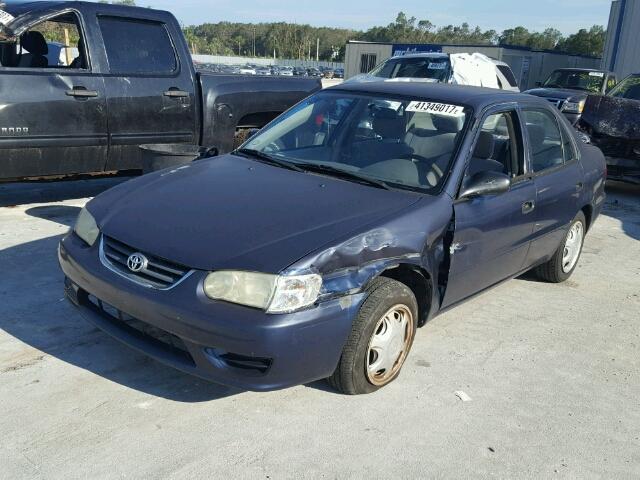 1NXBR12E71Z560651 - 2001 TOYOTA COROLLA CE BLUE photo 2