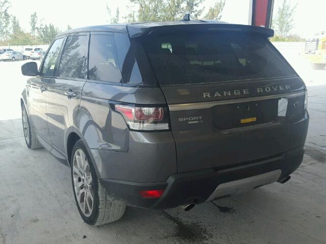 SALWR2VF4GA635549 - 2016 LAND ROVER RANGE ROVE GRAY photo 3