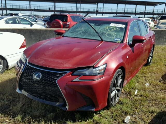 JTHBZ1BL8GA007194 - 2016 LEXUS GS RED photo 2