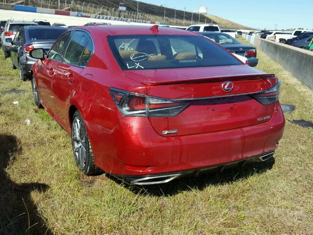 JTHBZ1BL8GA007194 - 2016 LEXUS GS RED photo 3