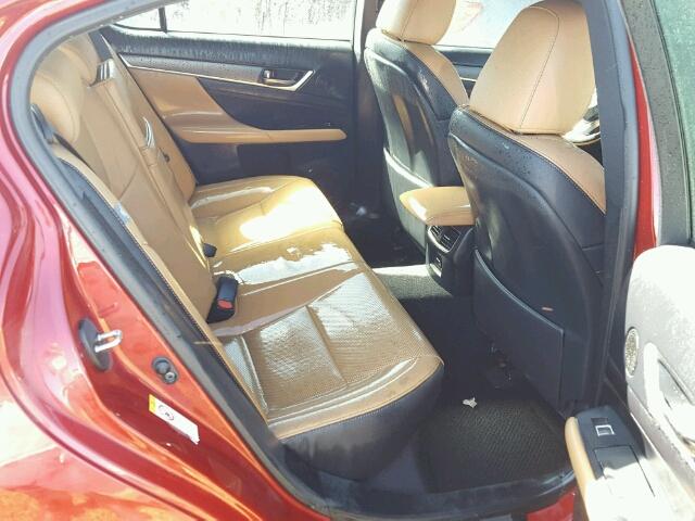 JTHBZ1BL8GA007194 - 2016 LEXUS GS RED photo 6