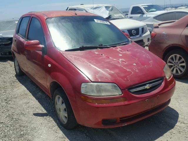 KL1TD62655B453670 - 2005 CHEVROLET AVEO BASE Rouge photo 1