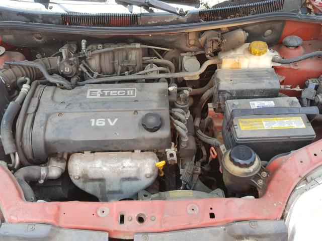 KL1TD62655B453670 - 2005 CHEVROLET AVEO BASE Rouge photo 7