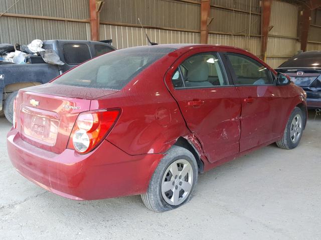 1G1JA5SH1E4239079 - 2014 CHEVROLET SONIC LS წითელი ფოტო 4