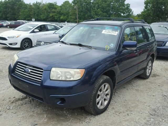 JF1SG65646H745483 - 2006 SUBARU FORESTER 2 BLUE photo 2