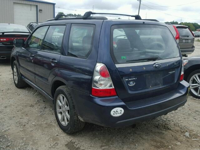 JF1SG65646H745483 - 2006 SUBARU FORESTER 2 BLUE photo 3