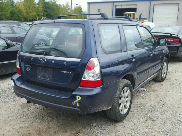 JF1SG65646H745483 - 2006 SUBARU FORESTER 2 BLUE photo 4