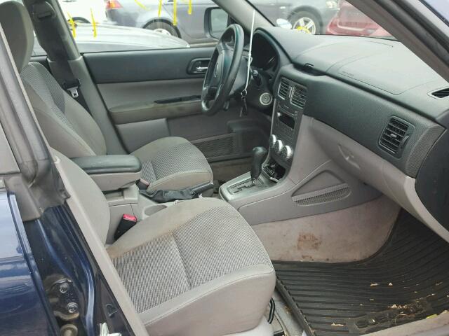 JF1SG65646H745483 - 2006 SUBARU FORESTER 2 BLUE photo 5