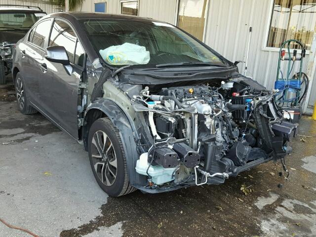 2HGFB2F9XDH509408 - 2013 HONDA CIVIC EXL GRAY photo 1