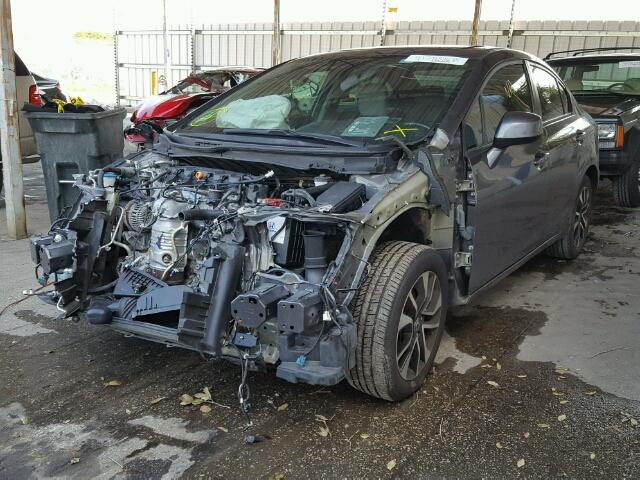 2HGFB2F9XDH509408 - 2013 HONDA CIVIC EXL GRAY photo 2