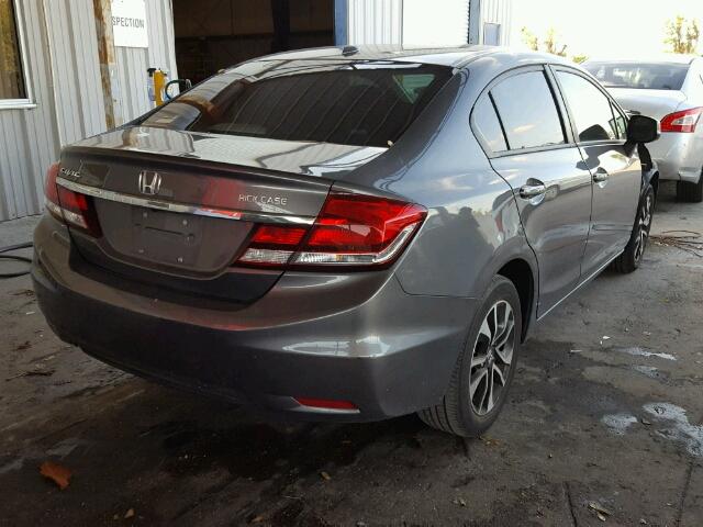 2HGFB2F9XDH509408 - 2013 HONDA CIVIC EXL GRAY photo 4