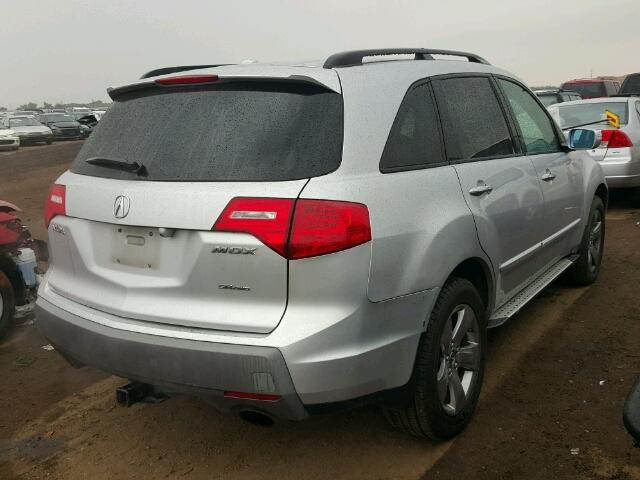 2HNYD28547H518017 - 2007 ACURA MDX SPORT SILVER photo 4