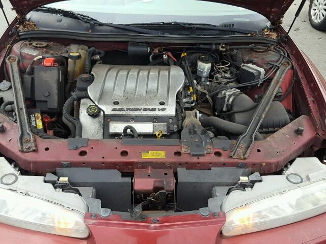 1G3WH52H21F256240 - 2001 OLDSMOBILE INTRIGUE G BURGUNDY photo 7