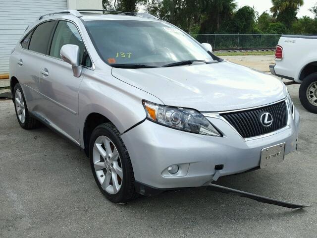 2T2ZK1BA4BC060302 - 2011 LEXUS RX 350 SILVER photo 1