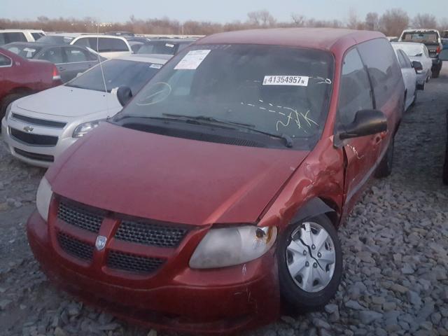 2D4GP44333R200549 - 2003 DODGE GRAND CARA RED photo 2