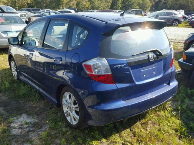 JHMGE8H56BC007162 - 2011 HONDA FIT BLUE photo 3