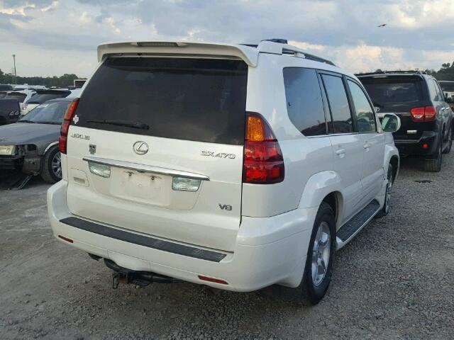 JTJBT20XX50069064 - 2005 LEXUS GX 470 WHITE photo 4