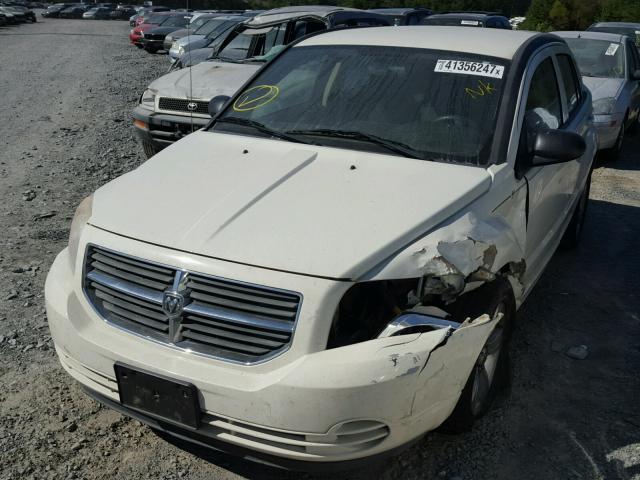 1B3CB4HAXAD630132 - 2010 DODGE CALIBER SX WHITE photo 2