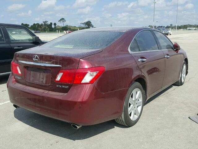 JTHBJ46G782243417 - 2008 LEXUS ES 350 MAROON photo 4