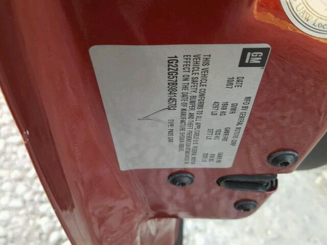 1G2ZG57B984145781 - 2008 PONTIAC G6 BASE RED photo 10