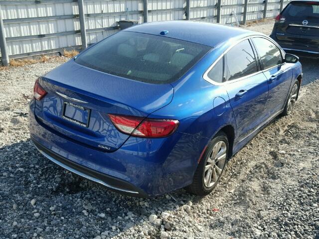 1C3CCCAB8FN684155 - 2015 CHRYSLER 200 LIMITE BLUE photo 4