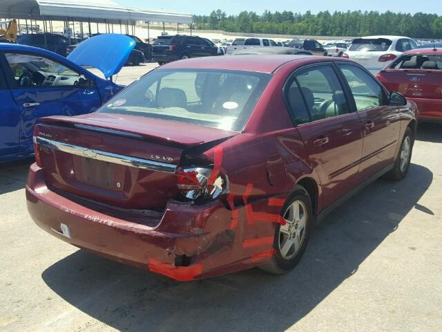 1G1ZT54835F139063 - 2005 CHEVROLET MALIBU LS BURGUNDY photo 4