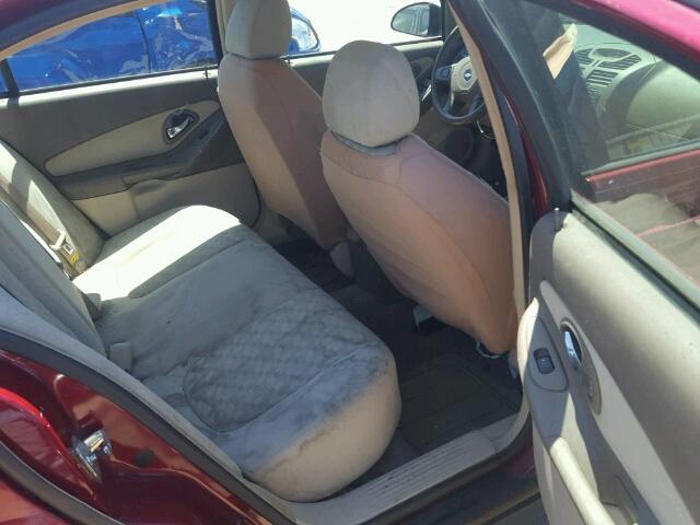 1G1ZT54835F139063 - 2005 CHEVROLET MALIBU LS BURGUNDY photo 6